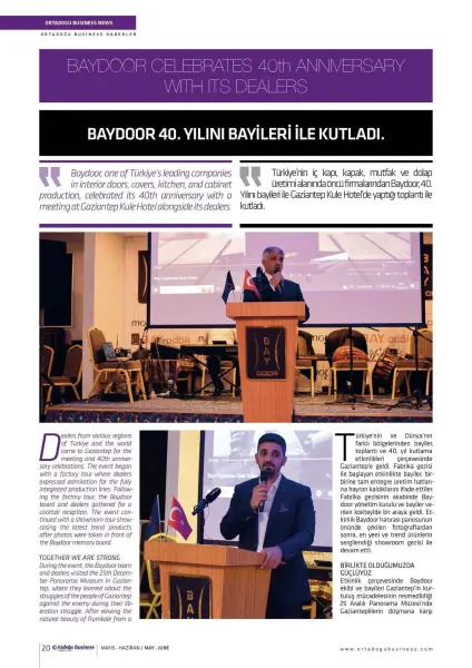 40. Yıl Etkinliklerimiz Uluslararası Basında